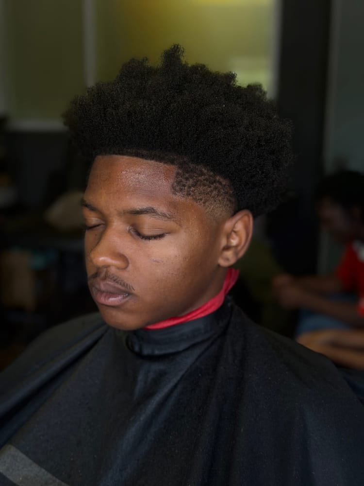 Curly Top Fade